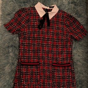 Shein Tie Neck Tweed Dress 💃👠